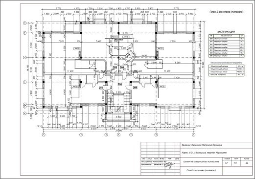 план второго этажа дома